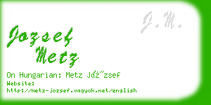 jozsef metz business card